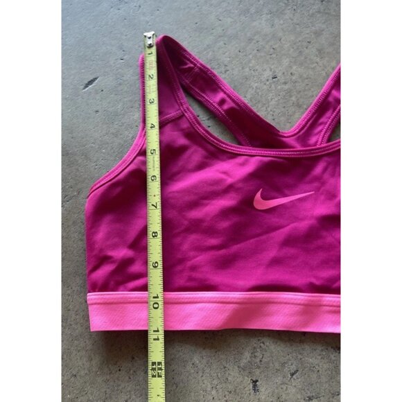 NIKE Women’s Size Medium DRI-FIT Support Sports Yoga/Gym Bra-Magenta Pink - Picture 4 of 10